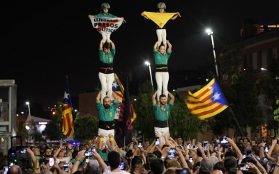 Pilars a la plantada del Monument a l'Urna de l'1 d'Octubre | Roger Benet